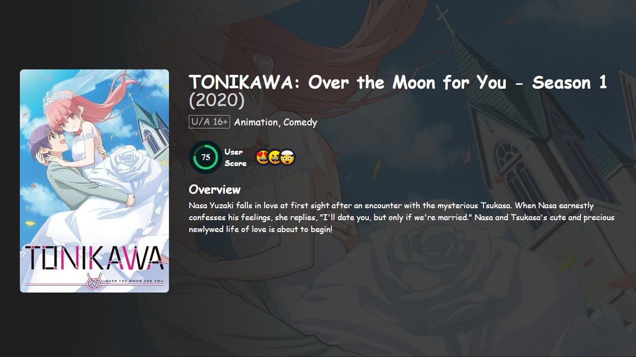 TONIKAWA: Over the Moon for You Season 1 English-Japanese Dubbed