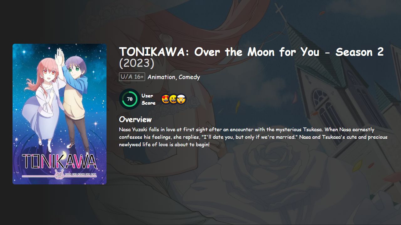 TONIKAWA: Over the Moon for You Season 2 Japanese Dubbed