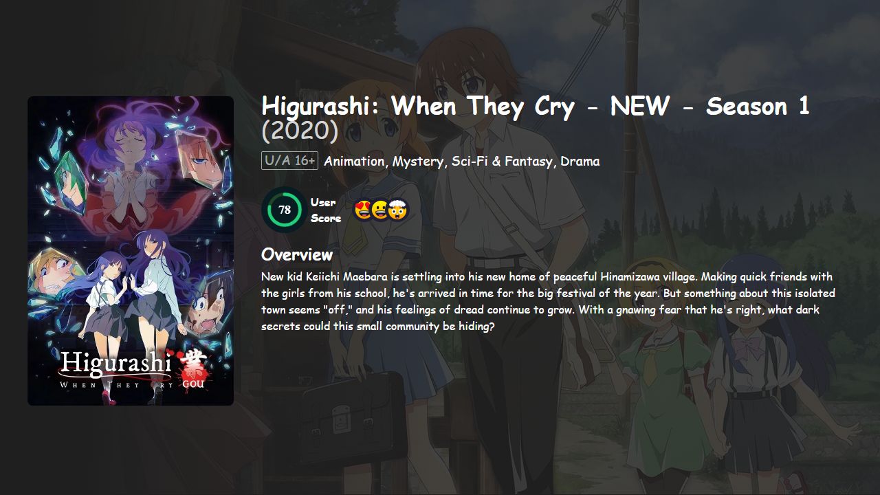 Higurashi: When They Cry – NEW Season 1 English-Japanese Dubbed