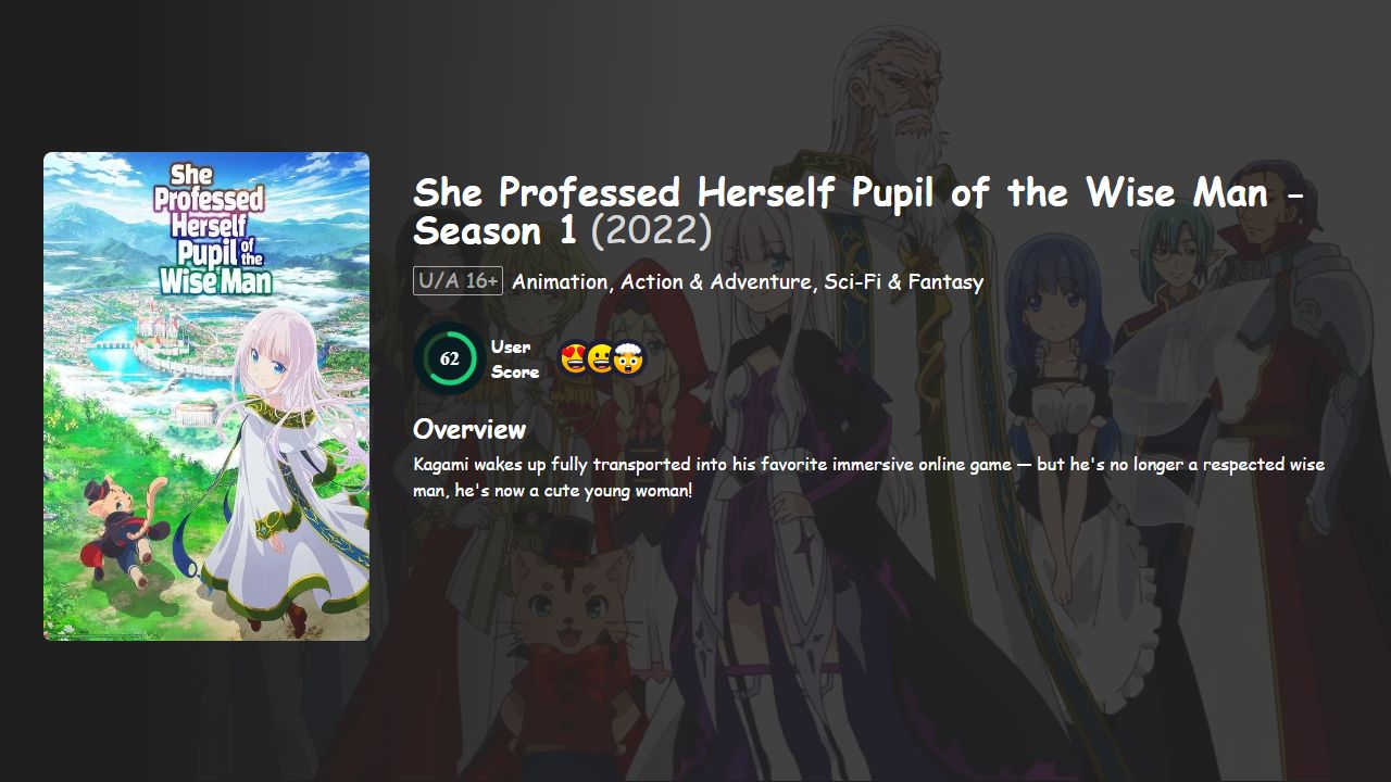She Professed Herself Pupil of the Wise Man Season 1 Hindi-English-Japanese Dubbed