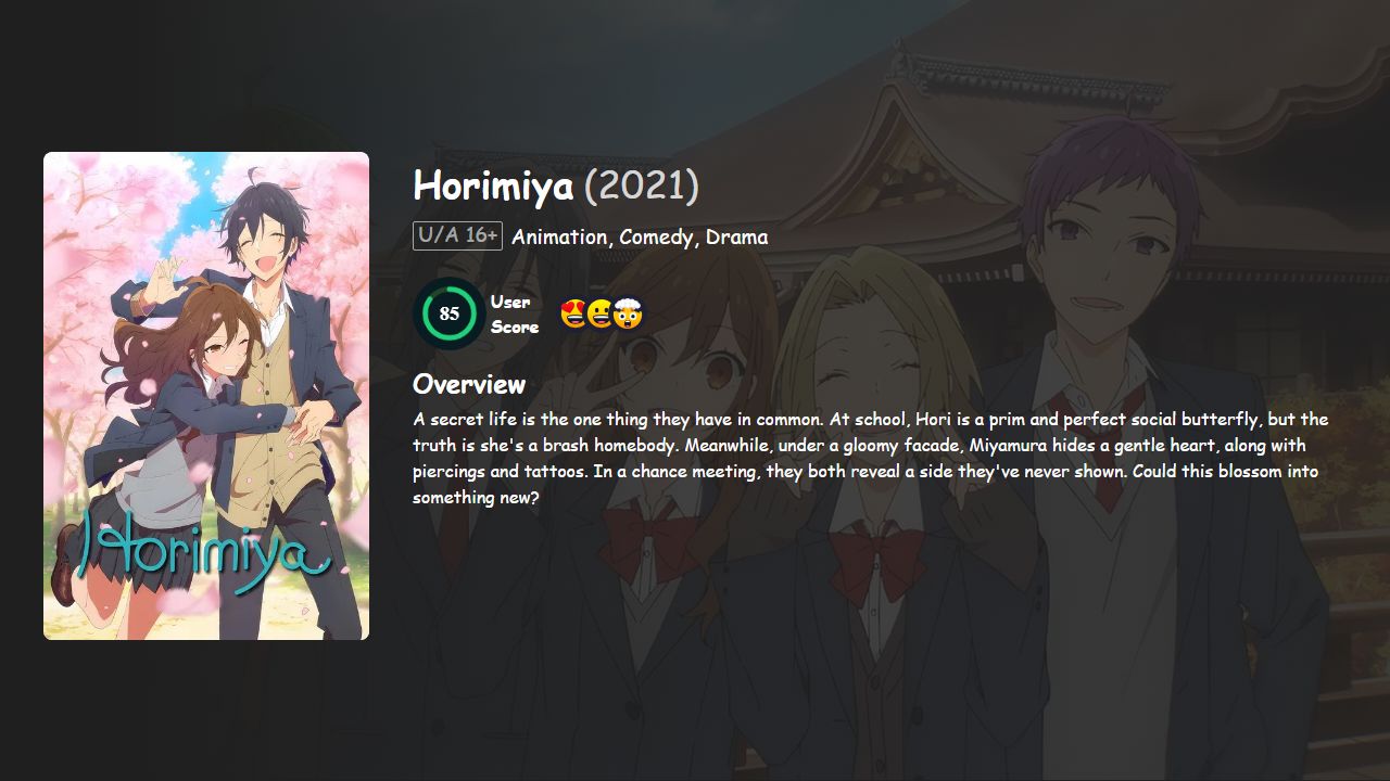 Horimiya Season 2 Hindi-English-Japanese Dubbed