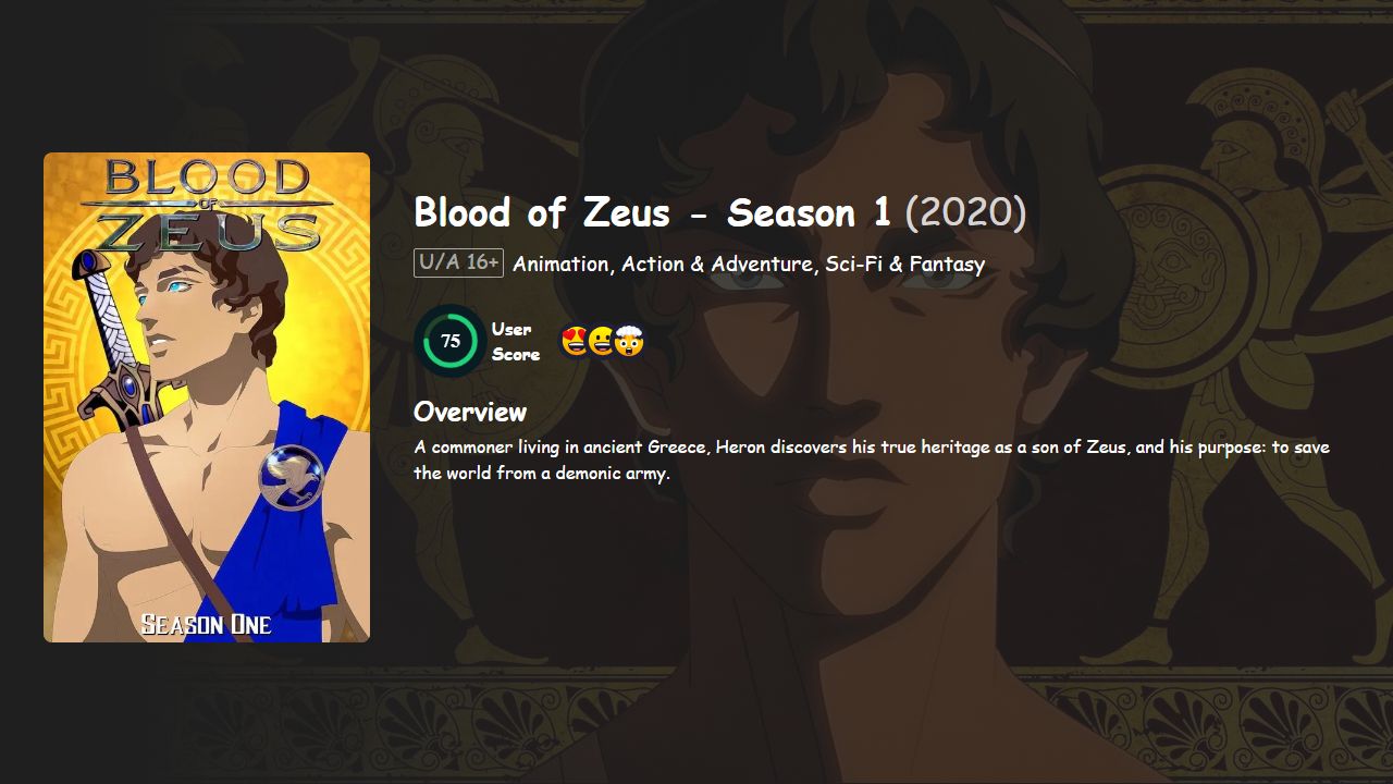 Blood of Zeus Season 1 Hindi-English Dubbed