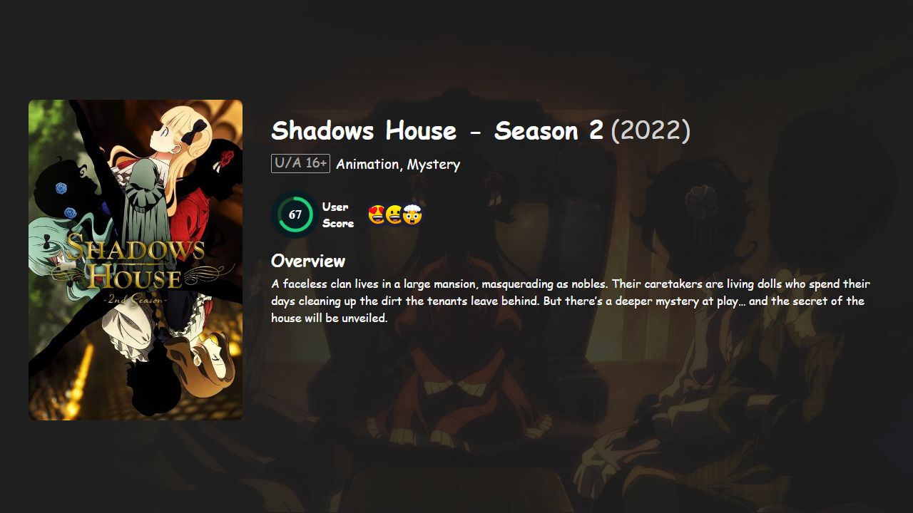 Shadows House Season 2 Japanese Dubbed