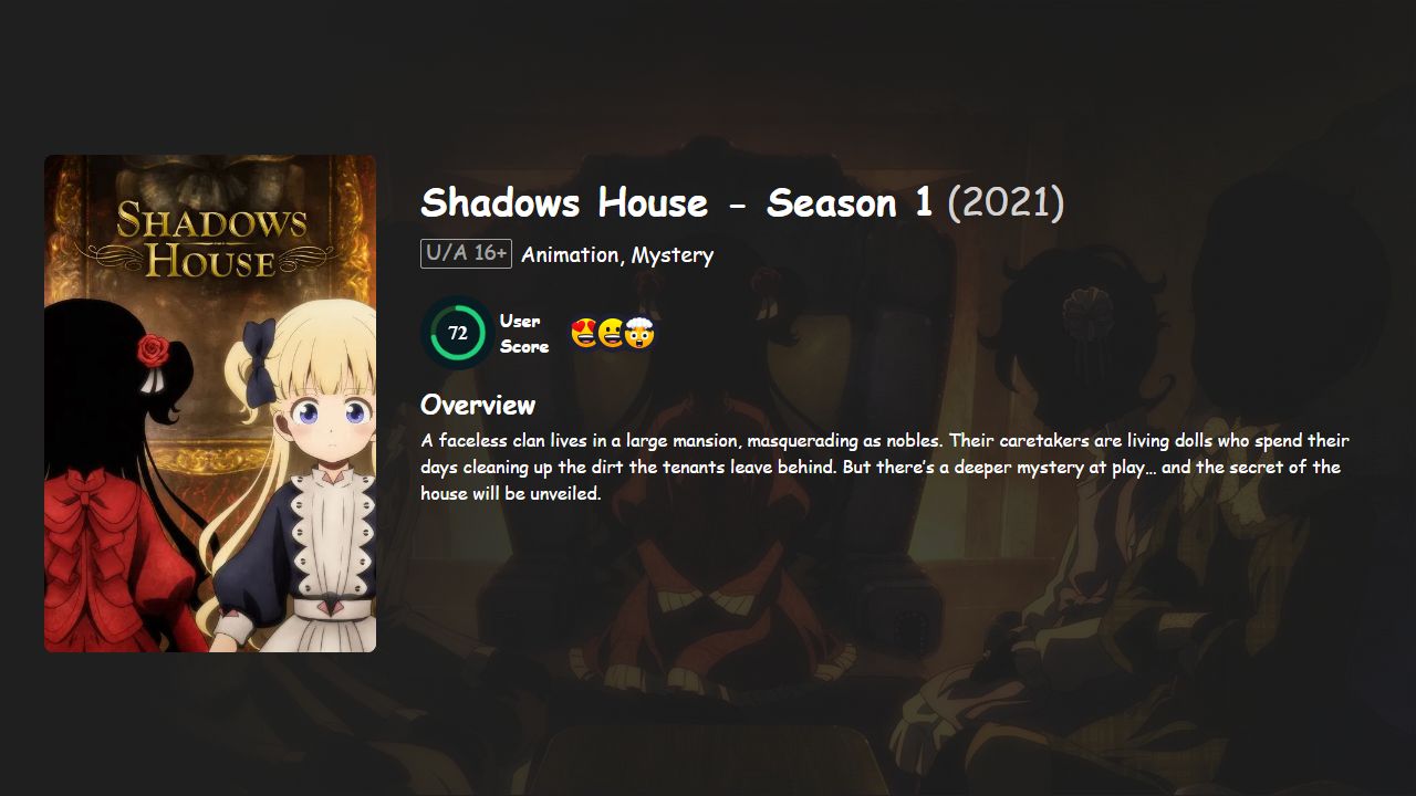 Shadows House Season 1 Japanese Dubbed