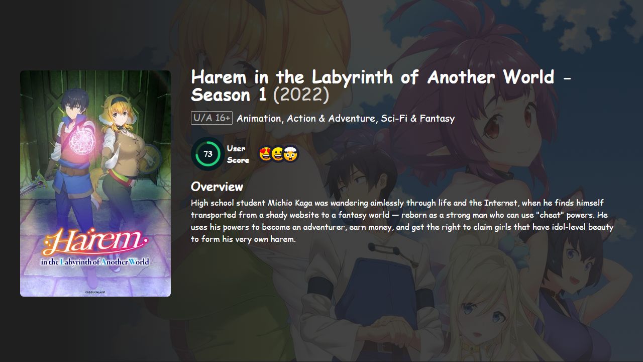 Harem in the Labyrinth of Another World Season 1 Hindi Dubbed