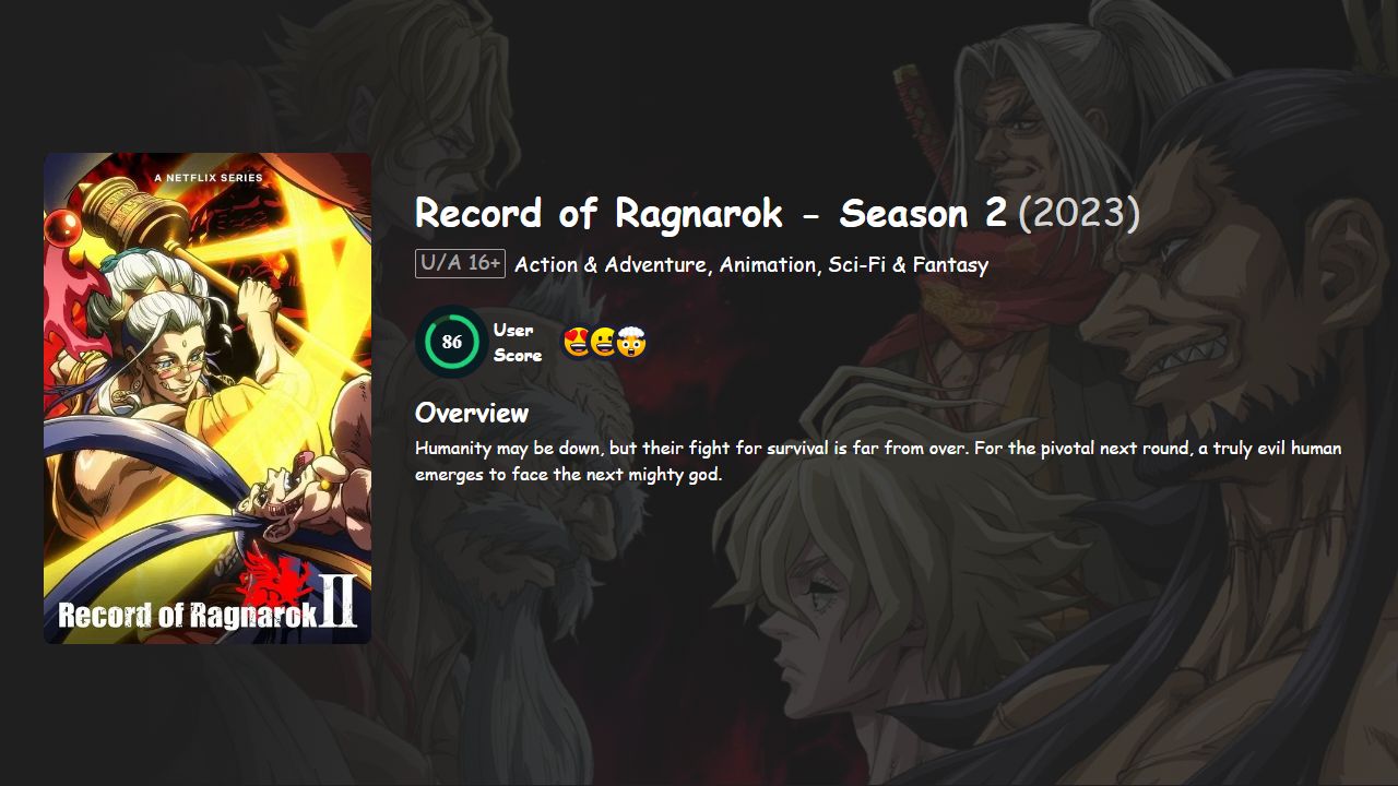 Record of Ragnarok Season 2 English-Japanese Dubbed