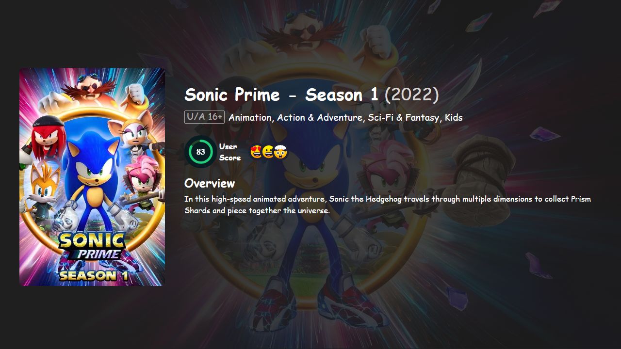 Sonic Prime Season 1 Hindi-English Dubbed