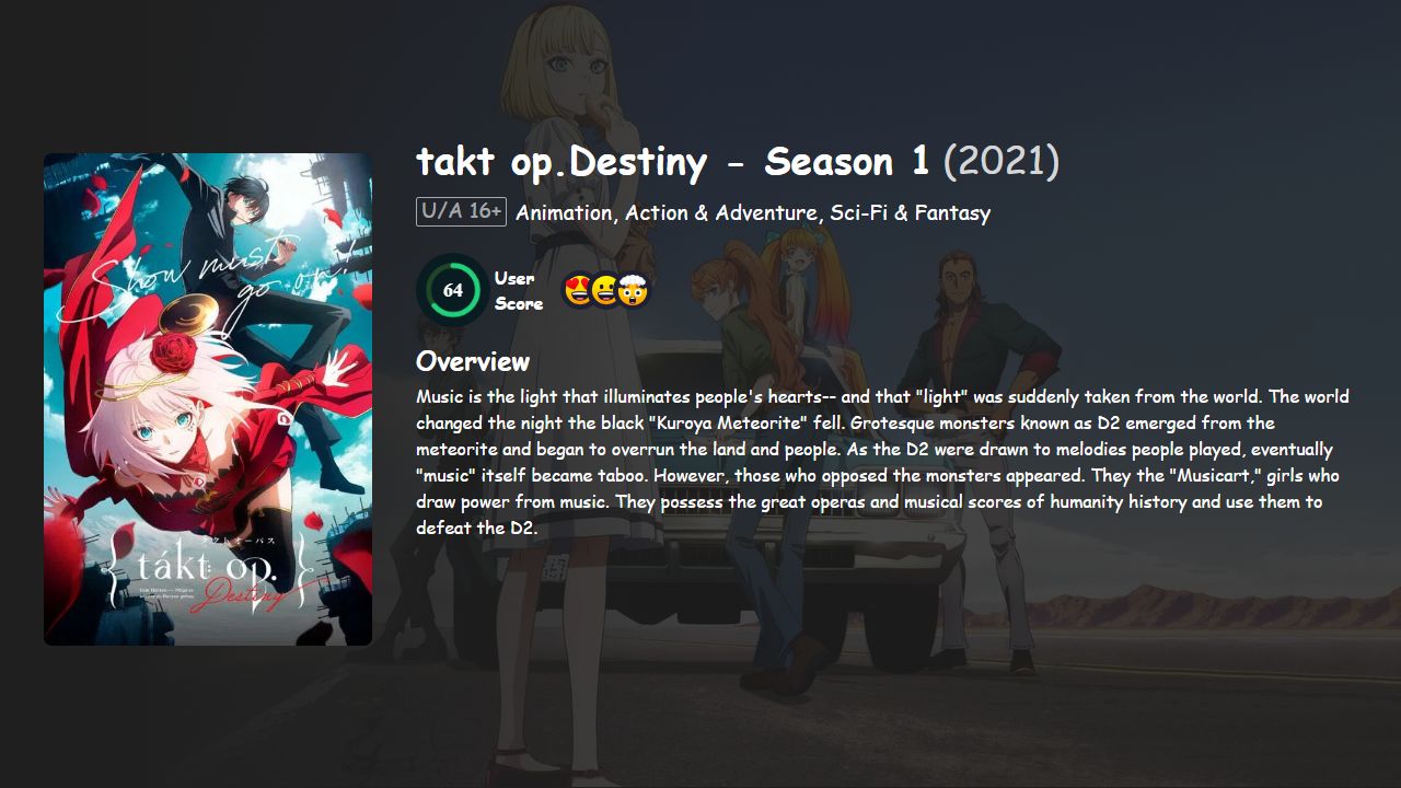 takt op.Destiny Season 1 English-Japanese Dubbed