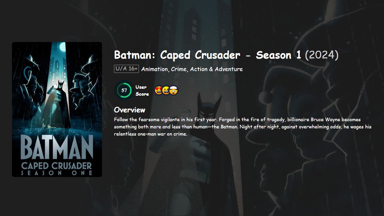 Batman: Caped Crusader Season 1 Hindi-English Dubbed