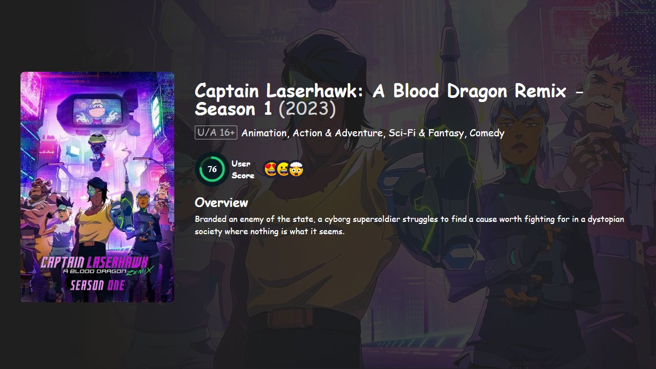 Captain Laserhawk: A Blood Dragon Remix Season 1 Hindi-English Dubbed