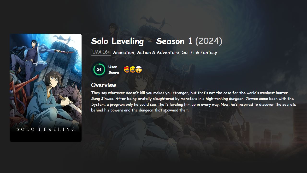 Solo Leveling Season 1 Hindi-Telugu-Tamil-English-Japanese Dubbed