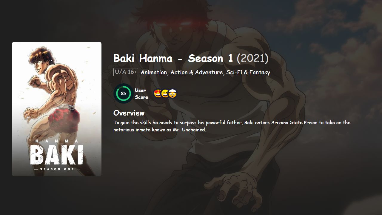 Baki Hanma Season 1 Hindi-English-Japanese Dubbed