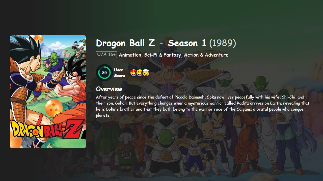Dragon Ball Z Season 1 English-Japanese Dubbed