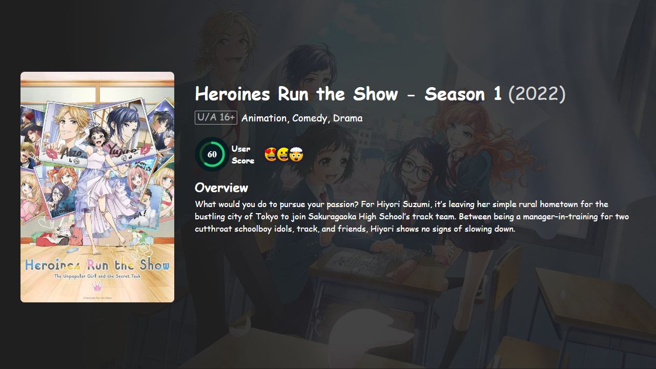 Heroines Run the Show Season 1 Hindi-Telugu-Tamil-English-Japanese Dubbed