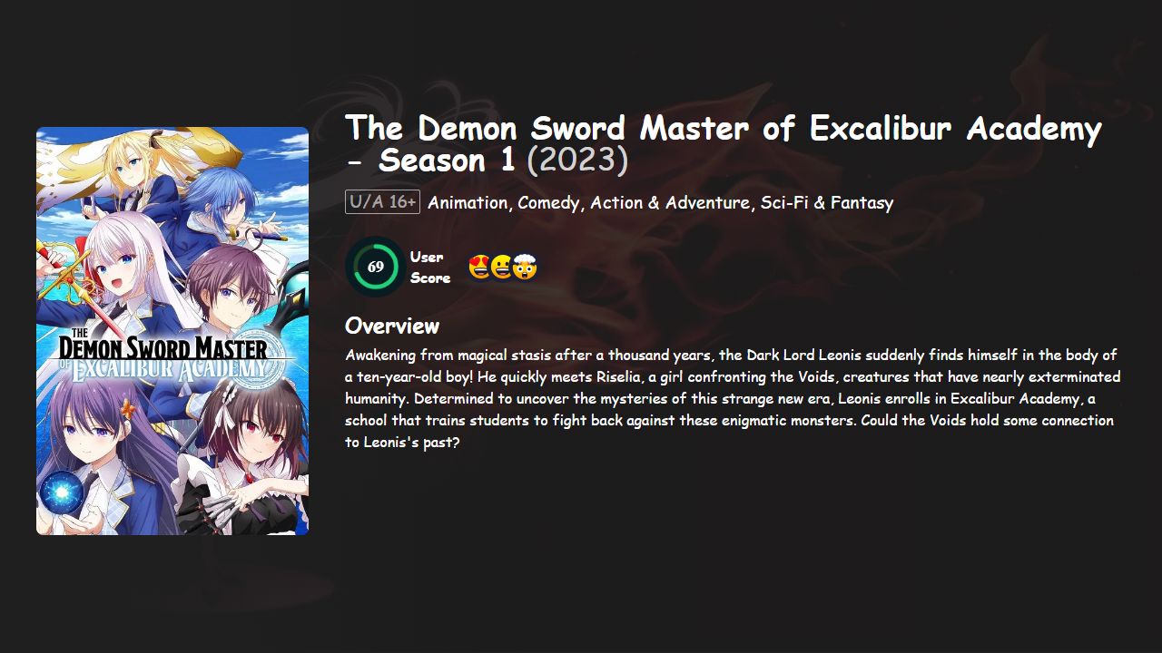 The Demon Sword Master of Excalibur Academy Season 1 English-Japanese Dubbed