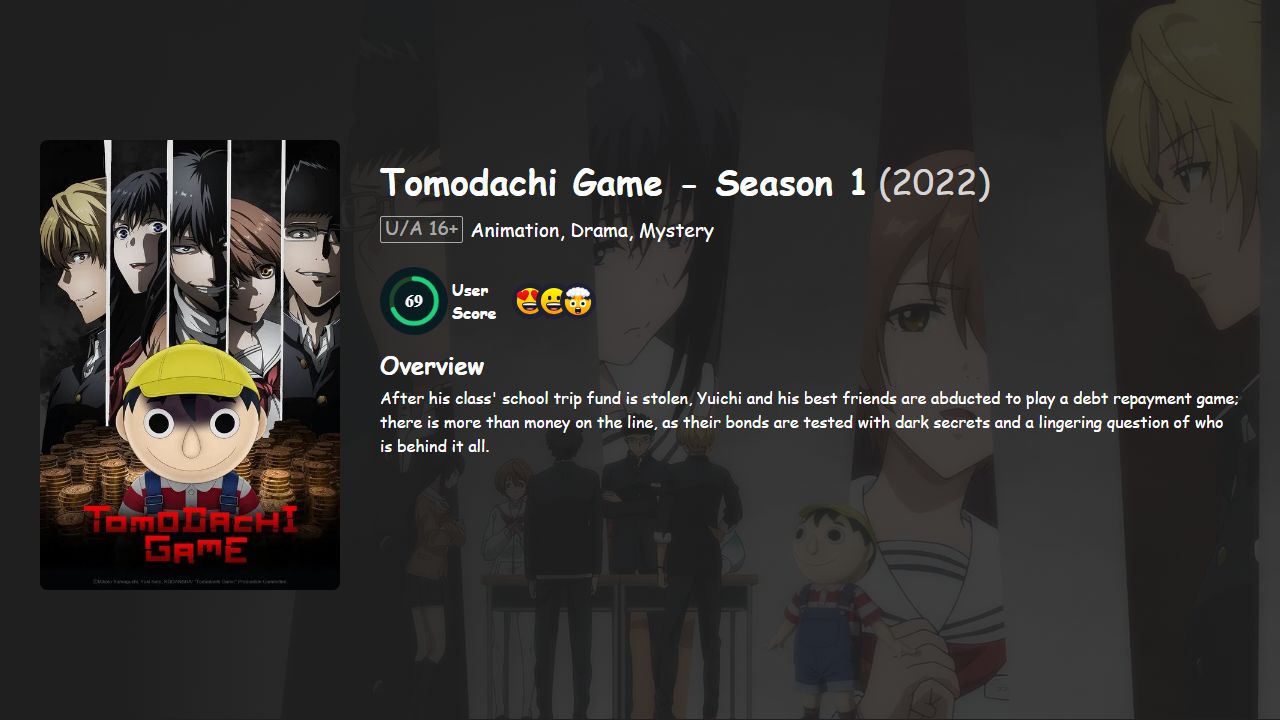 Tomodachi Game Season 1 English-Japanese Dubbed