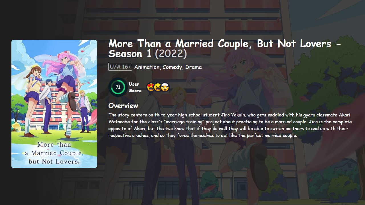 More Than a Married Couple, But Not Lovers Season 1 Hindi-English-Japanese Dubbed