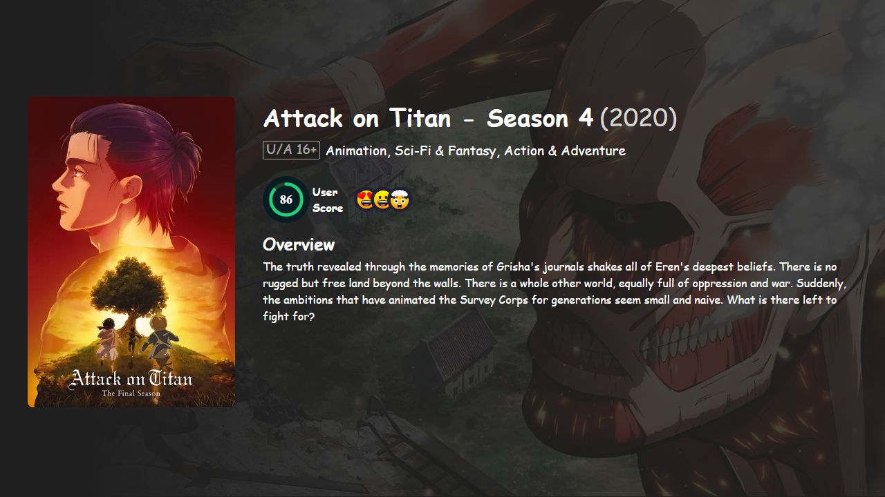 Attack on Titan Season 4 Hindi-English-Japanese Dubbed