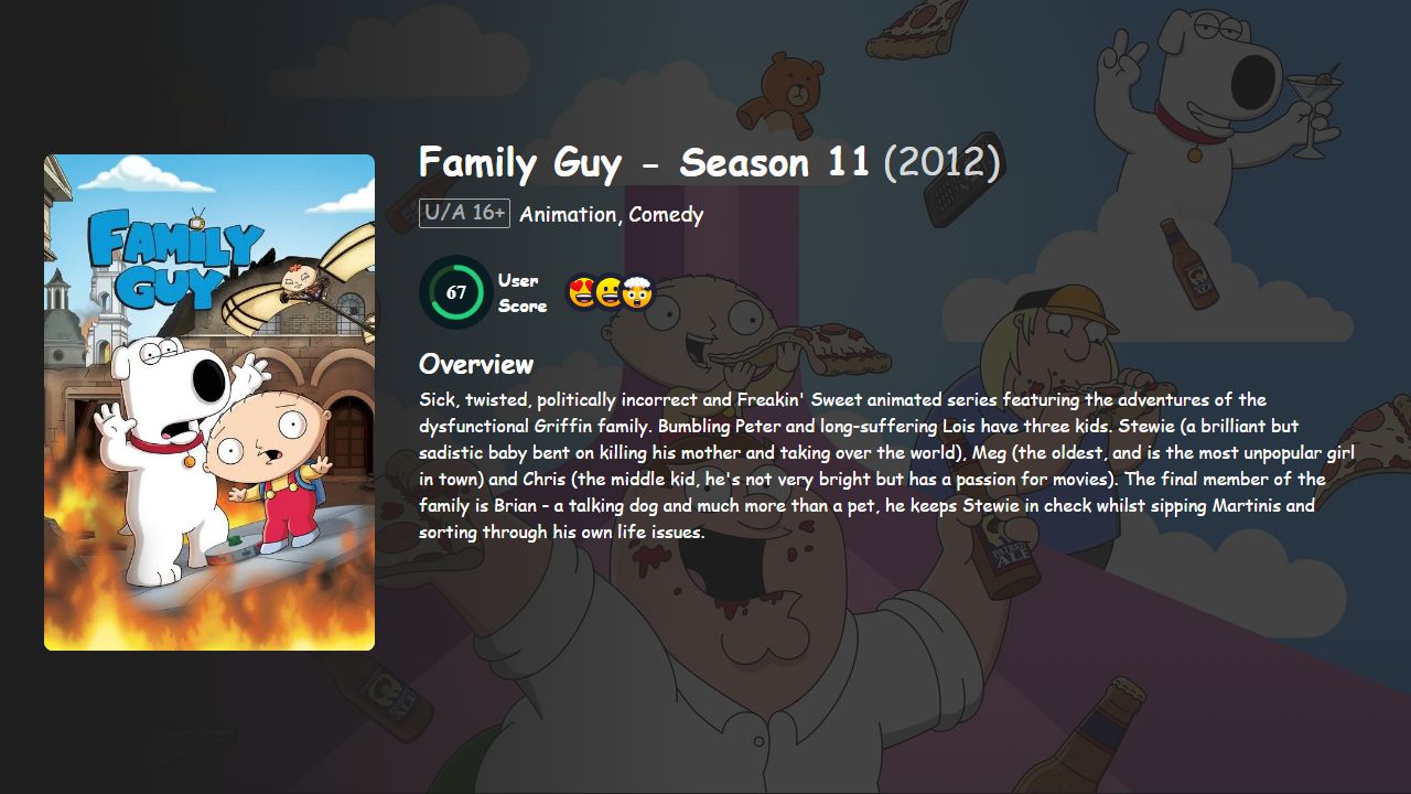 Family Guy Season 11 English Dubbed