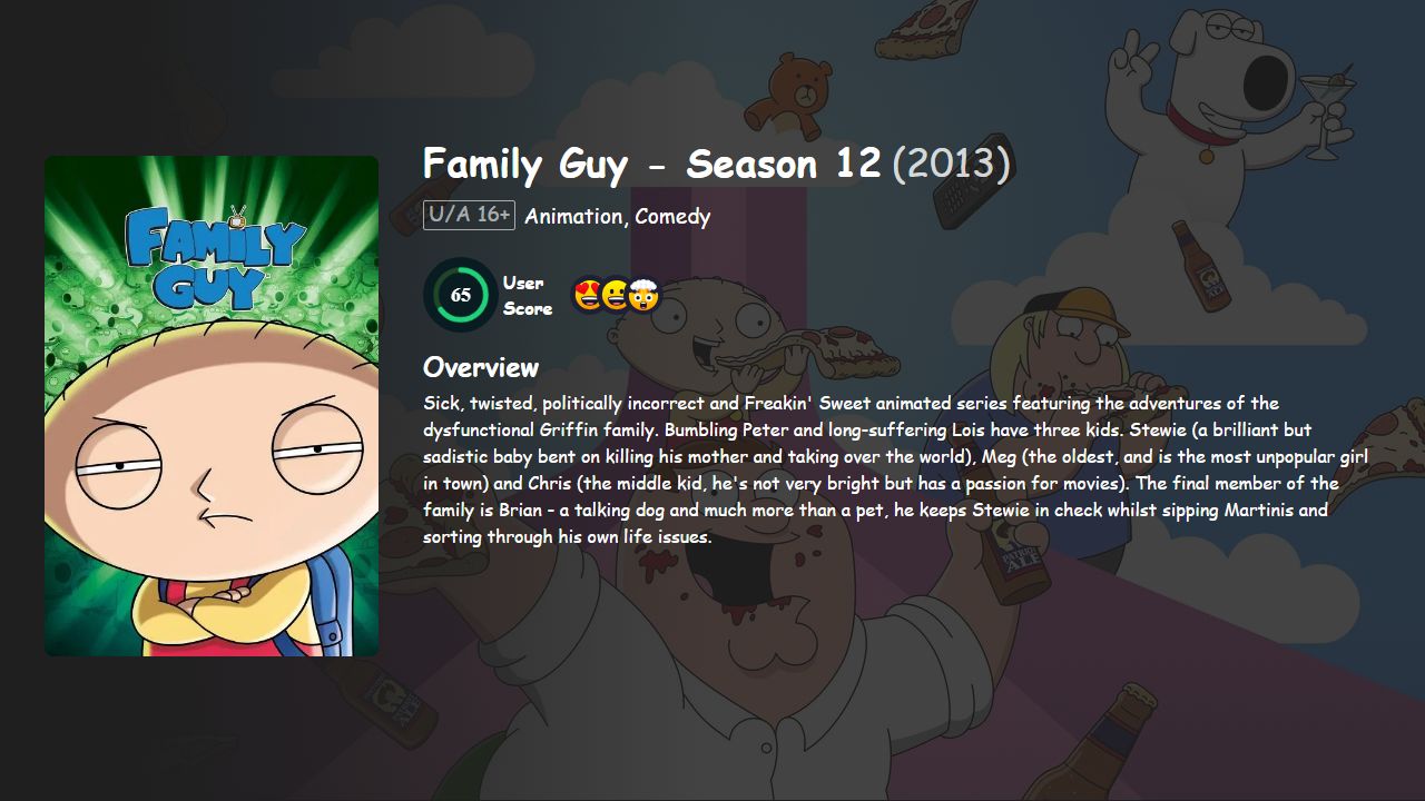 Family Guy Season 12 English Dubbed