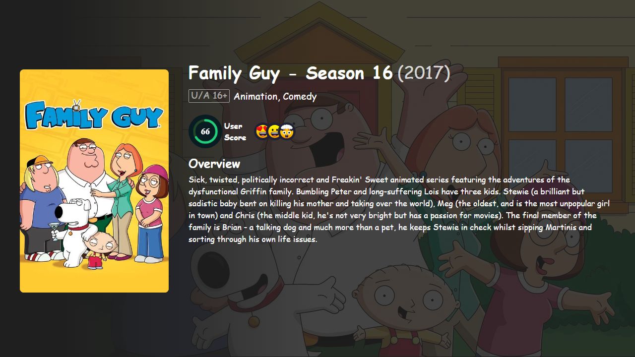 Family Guy Season 16 English Dubbed