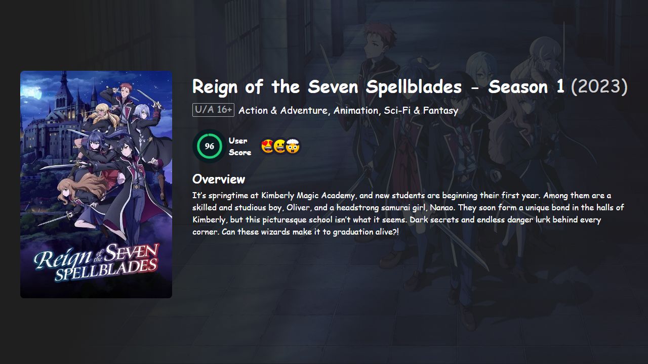 Reign of the Seven Spellblades Season 1 Hindi-English-Japanese Dubbed