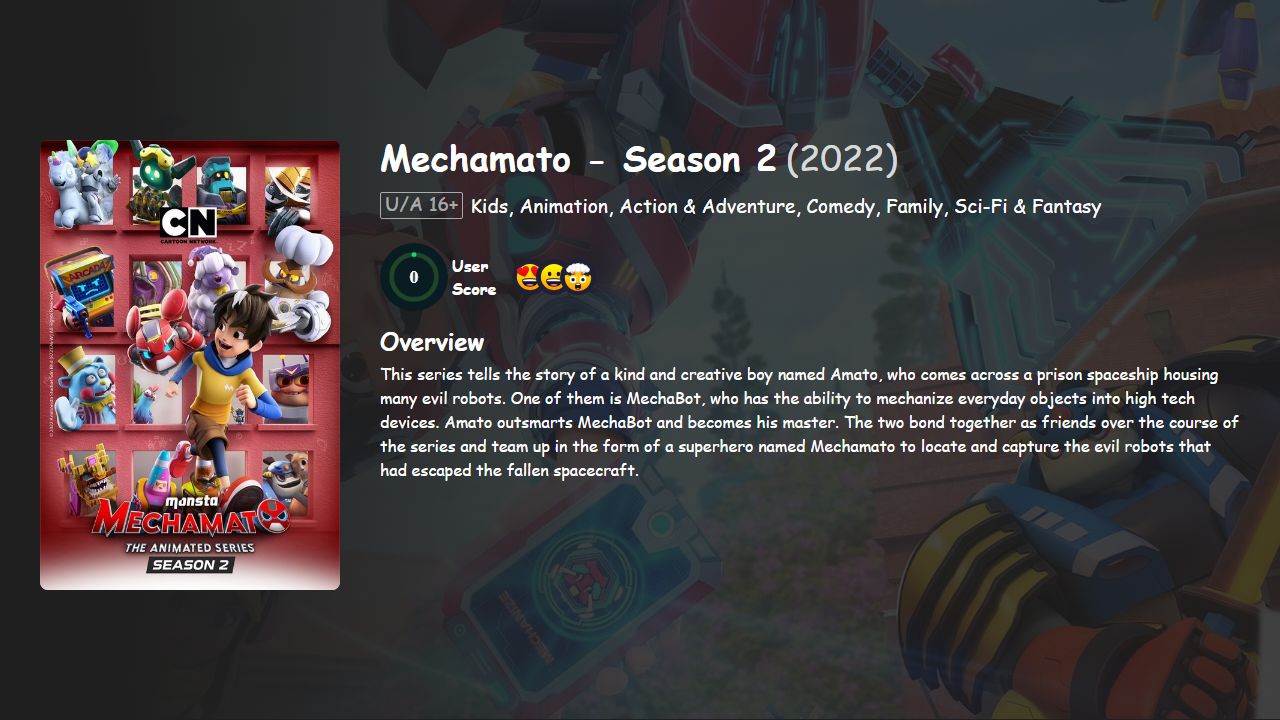 Mechamato The Animated Series Season 2 Hindi-Telugu-Tamil-English Dubbed