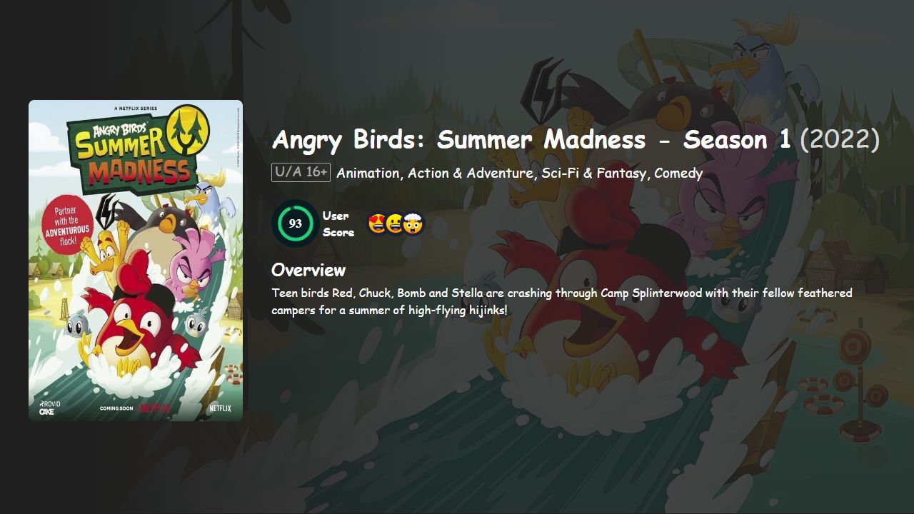 Angry Birds: Summer Madness Season 1 Hindi-English Dubbed