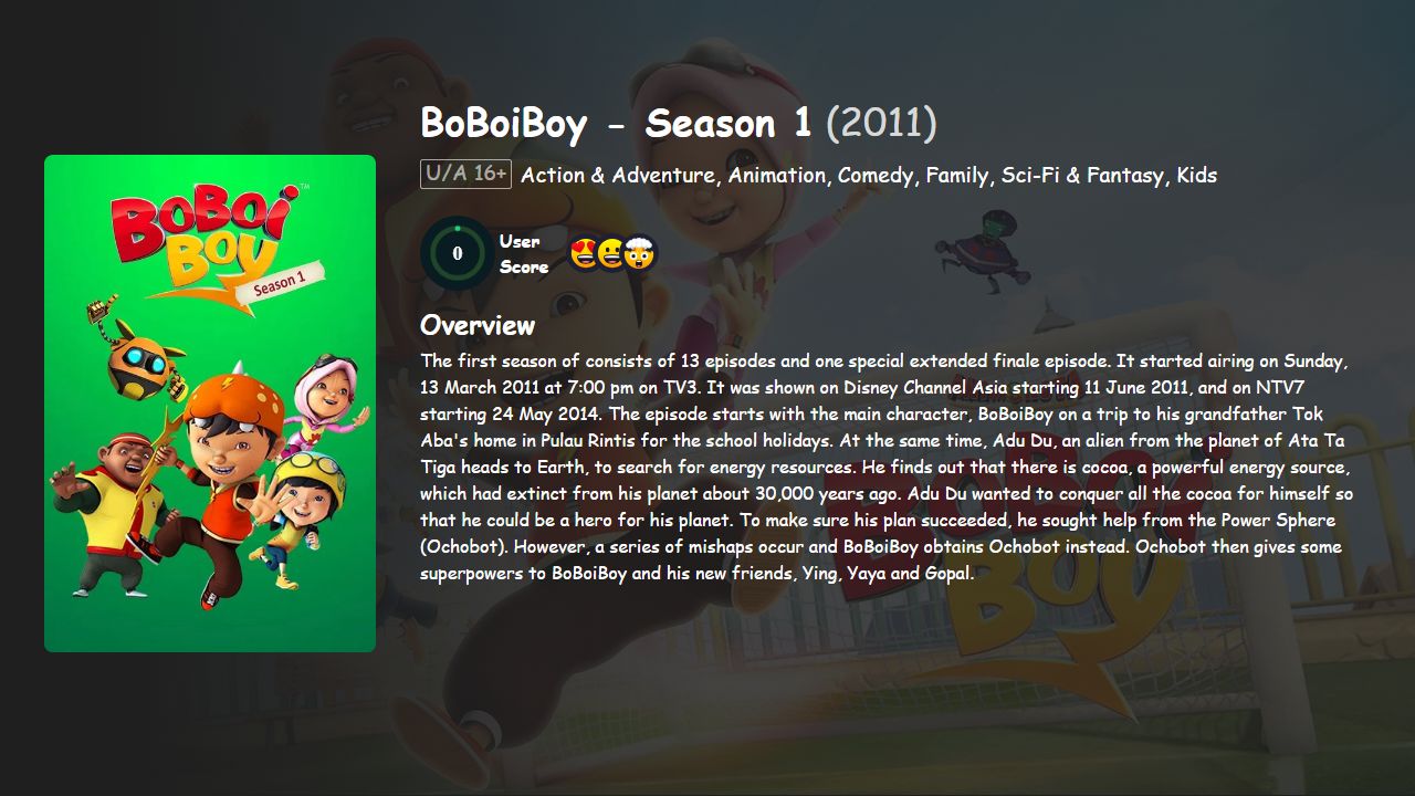 BoBoiBoy Season 1 Hindi-English Dubbed