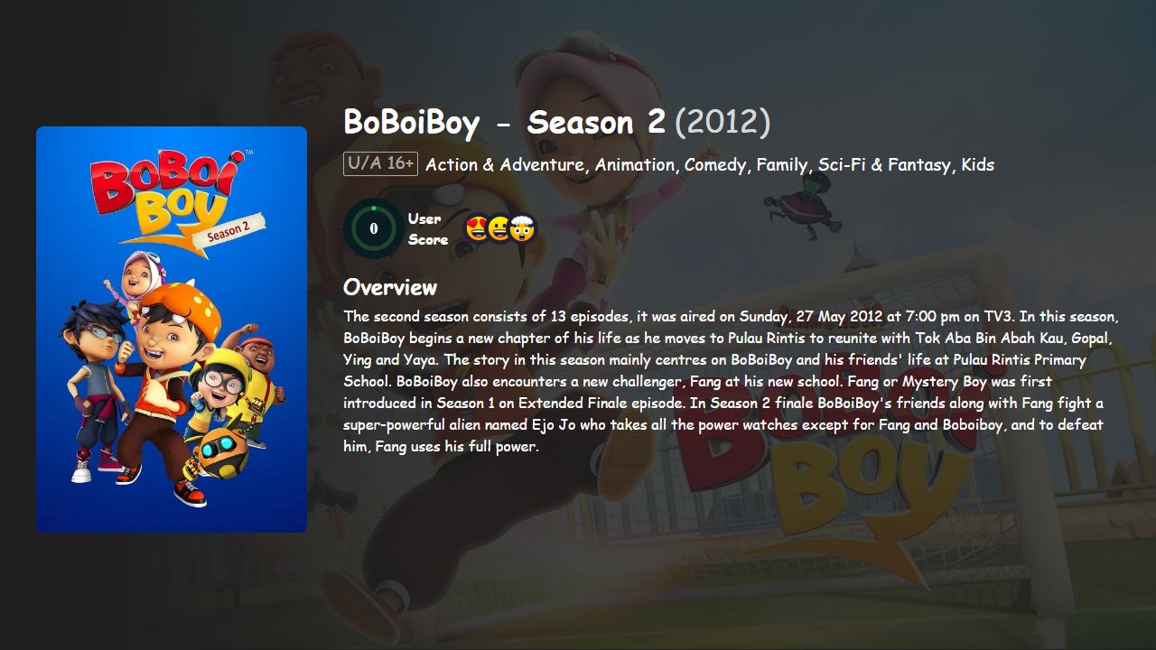 BoBoiBoy Season 2 Hindi-English Dubbed