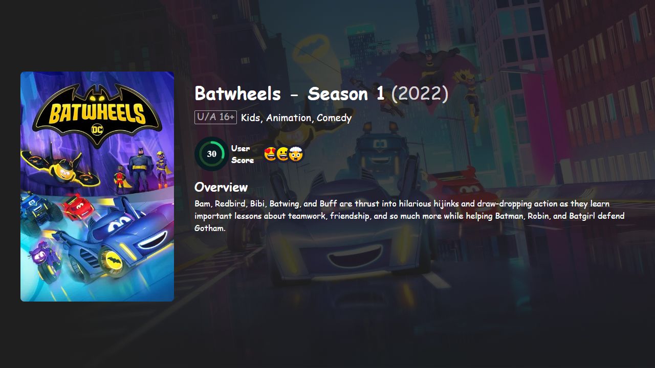 Batwheels Season 1 Hindi-English Dubbed