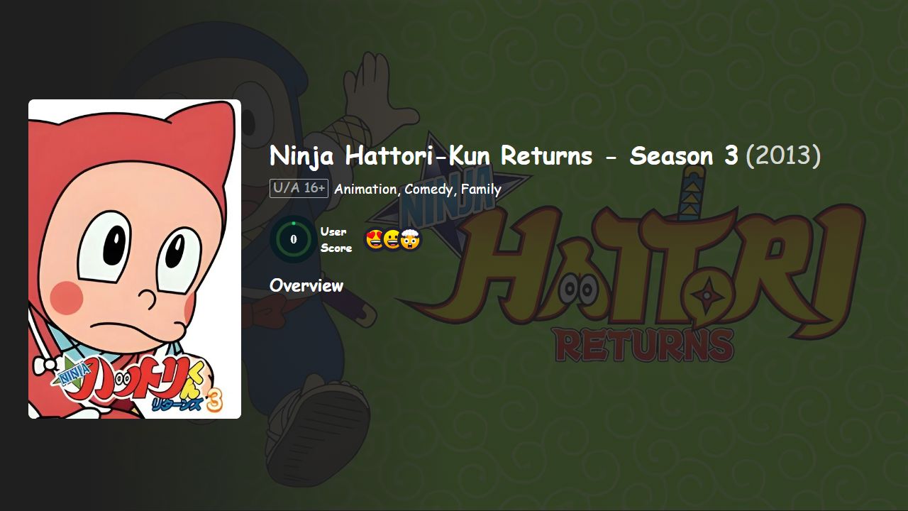 Ninja Hattori Returns Season 3 Hindi-Telugu-Tamil-English Dubbed