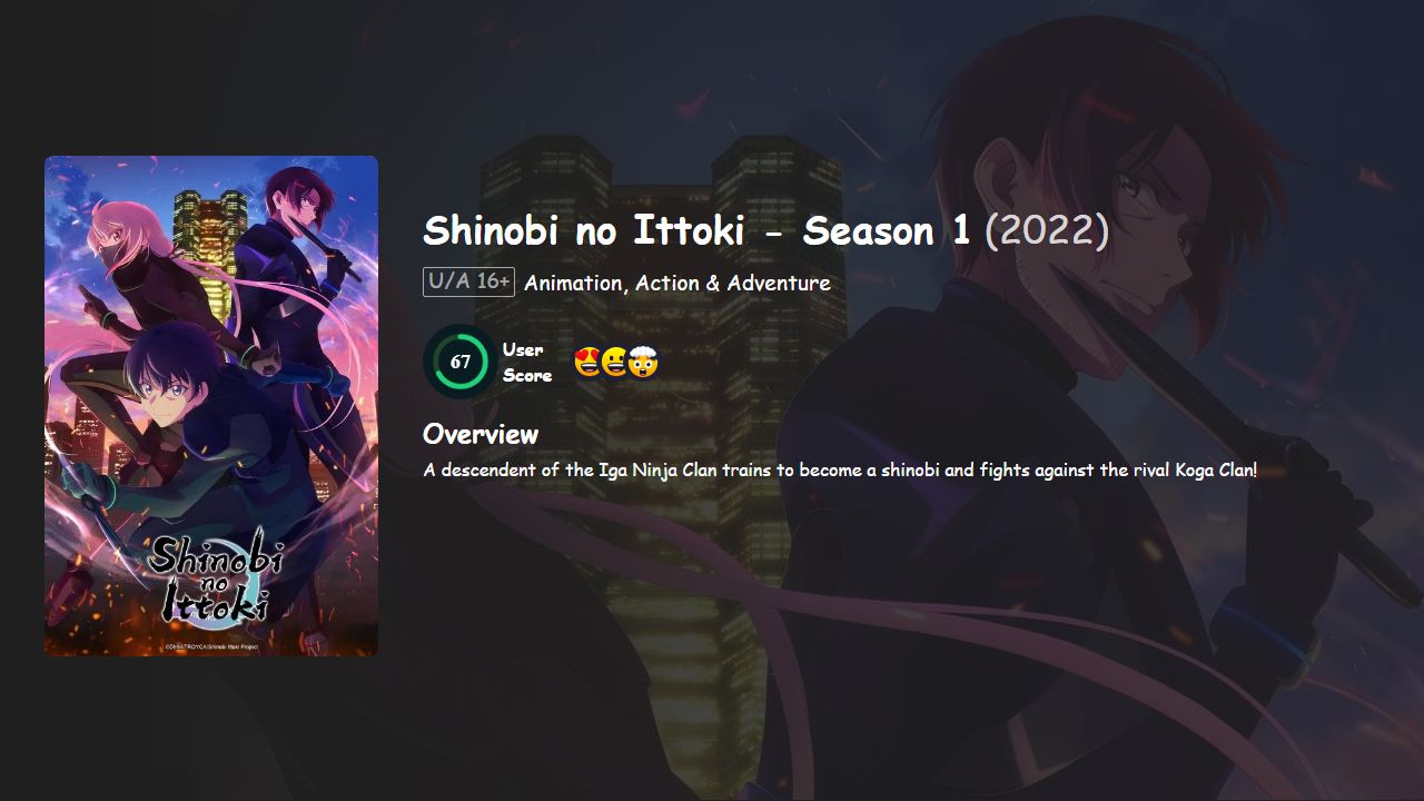 Shinobi no Ittoki Season 1 English-Japanese Dubbed