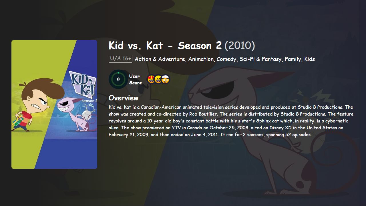 Kid vs. Kat Season 2 Hindi-Telugu-Tamil-English Dubbed