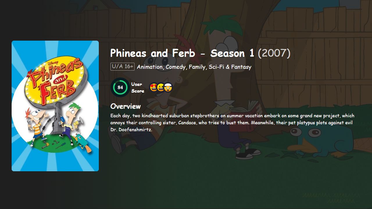 Phineas and Ferb Season 1 Hindi-Telugu-Tamil-English Dubbed