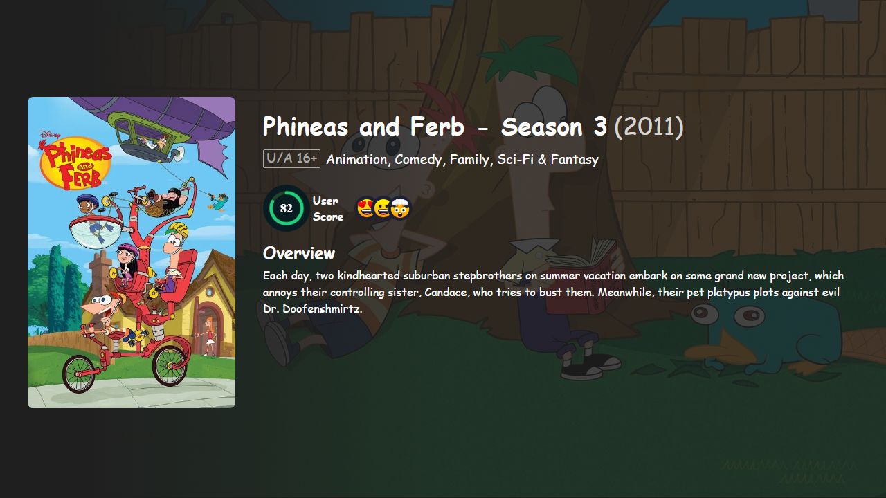 Phineas and Ferb Season 3 Hindi-Telugu-Tamil-English Dubbed