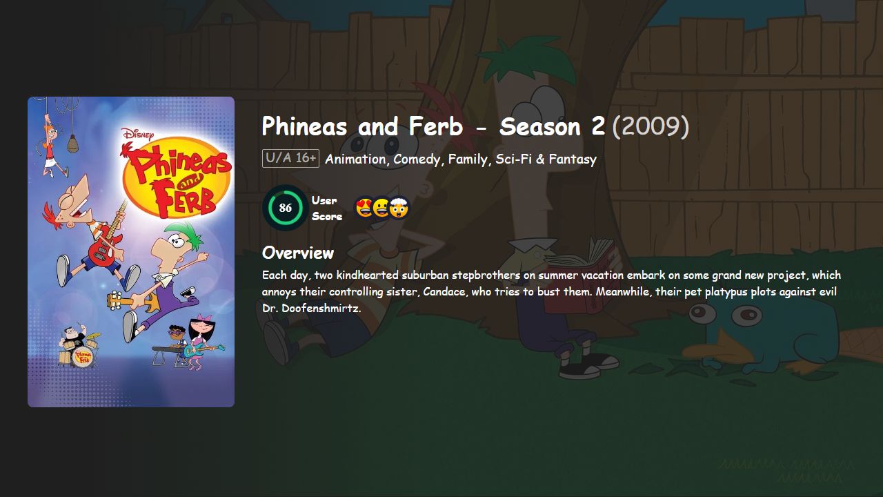 Phineas and Ferb Season 2 Hindi-Telugu-Tamil-English Dubbed