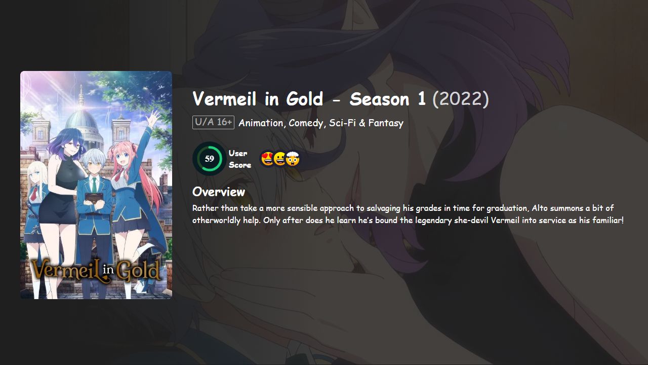 Vermeil in Gold Season 1 Hindi-English-Japanese Dubbed
