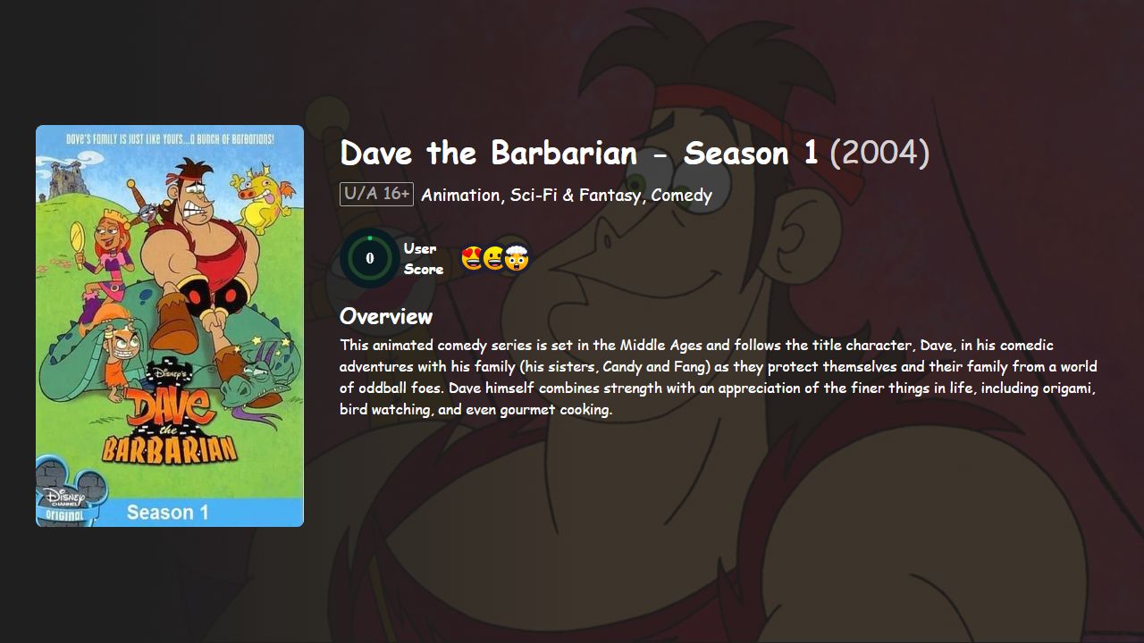 Dave the Barbarian Season 1 Hindi-Telugu-Tamil-English Dubbed