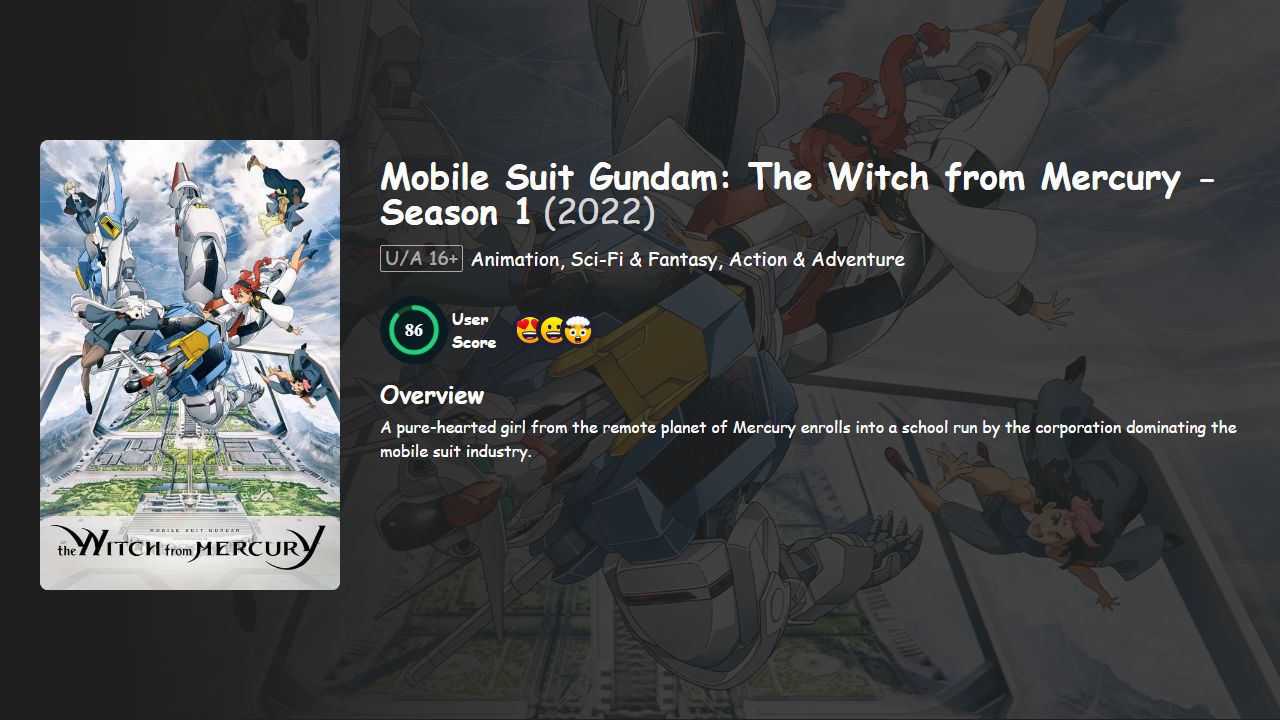 Mobile Suit Gundam: The Witch from Mercury Season 1 Hindi-English-Japanese Dubbed