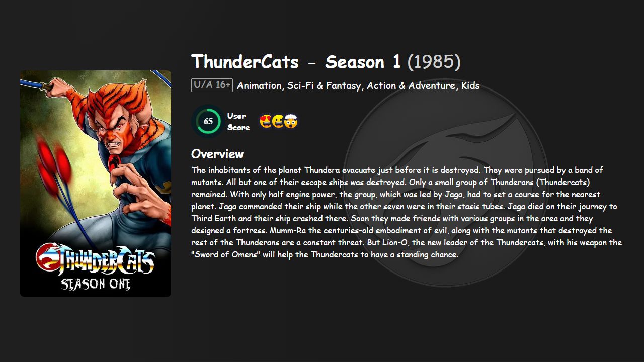 ThunderCats Season 1 Hindi-English Dubbed