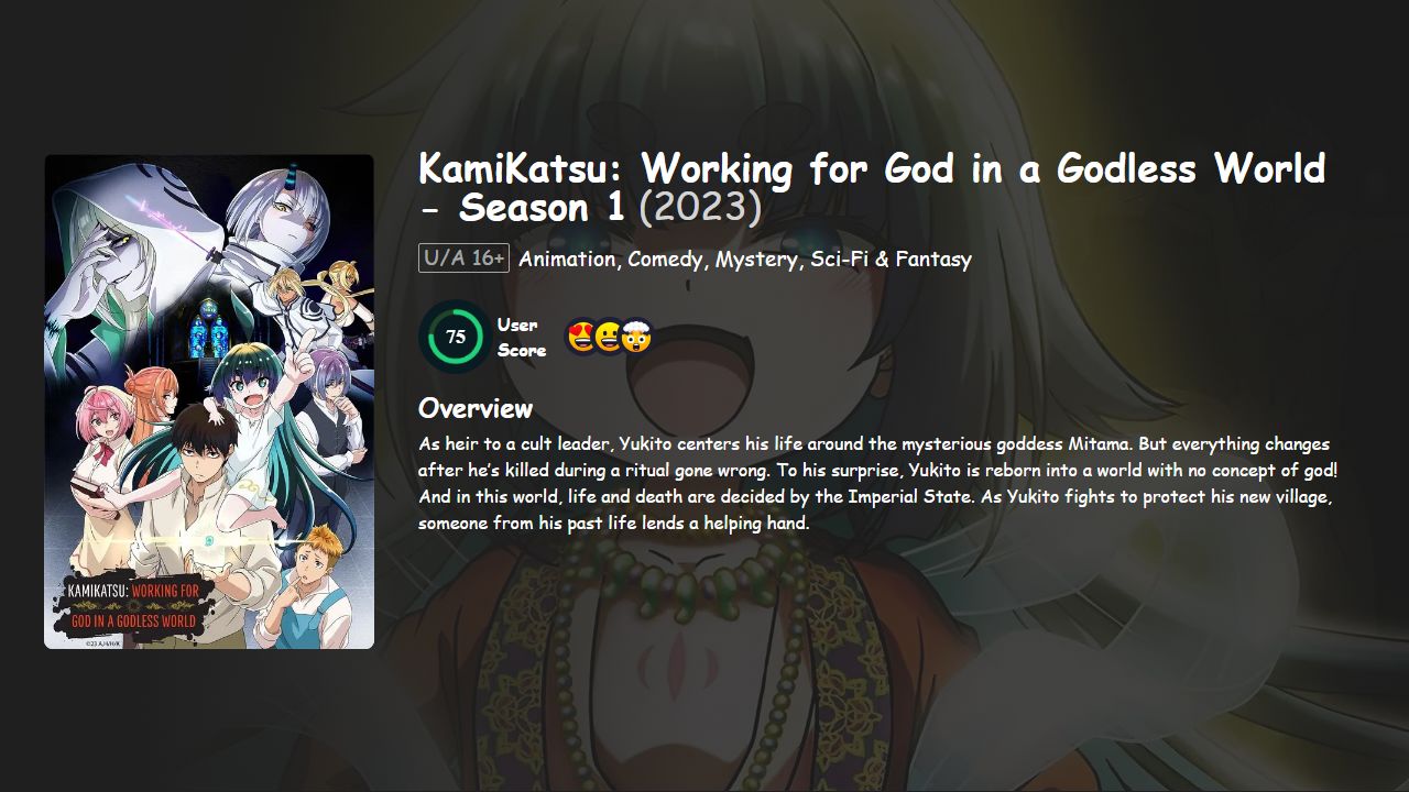 KamiKatsu: Working for God in a Godless World Season 1 Hindi-English-Japanese Dubbed
