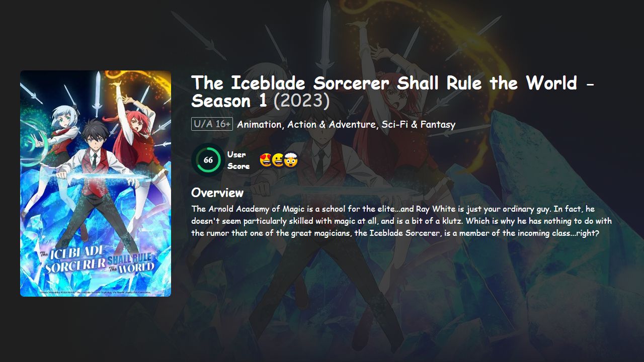 The Iceblade Sorcerer Shall Rule the World Season 1 Hindi-English-Japanese Dubbed