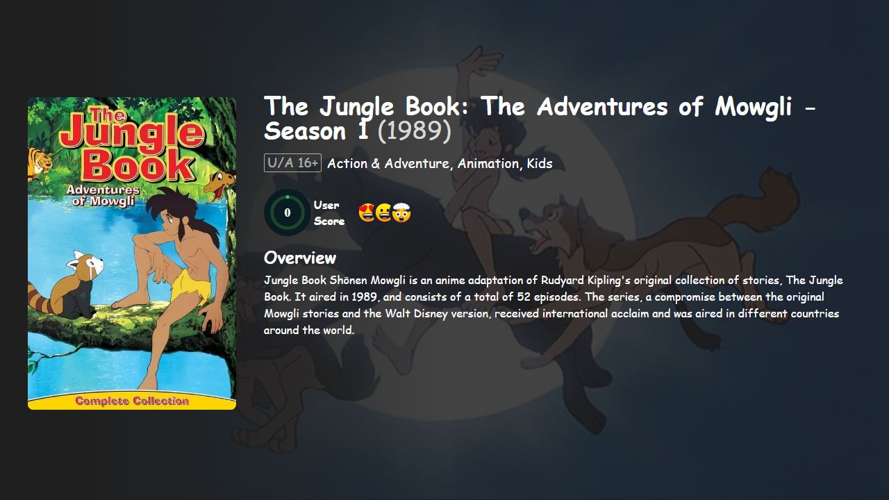 The Jungle Book: The Adventures of Mowgli Season 1 Hindi-Japanese Dubbed
