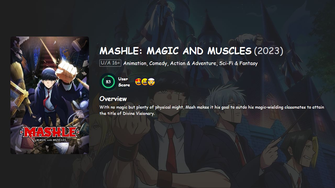 MASHLE: MAGIC AND MUSCLES Season 2 Hindi-Telugu-Tamil-English-Japanese Dubbed