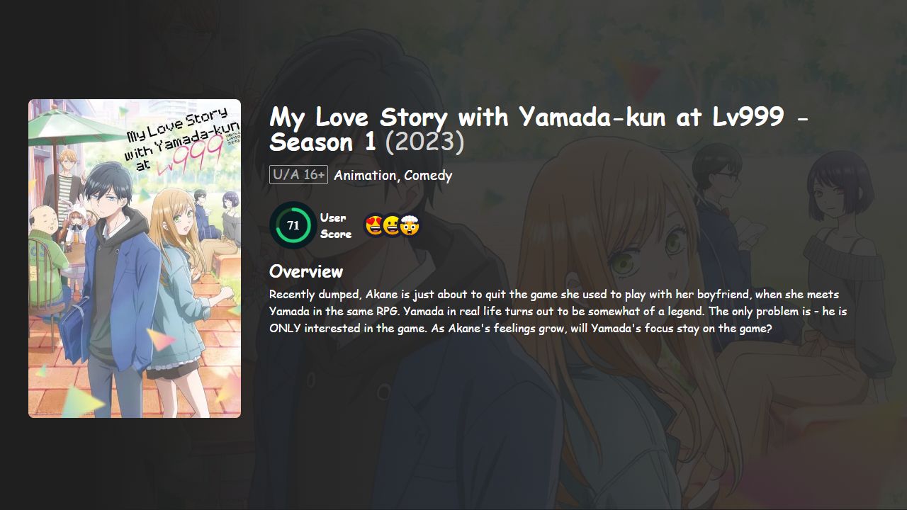 My Love Story with Yamada-kun at Lv999 Season 1 Hindi-English-Japanese Dubbed