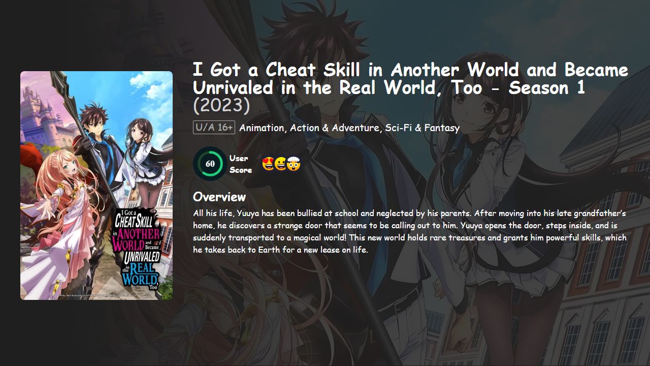 I Got a Cheat Skill in Another World and Became Unrivaled in the Real World, Too Season 1 Hindi-English-Japanese Dubbed