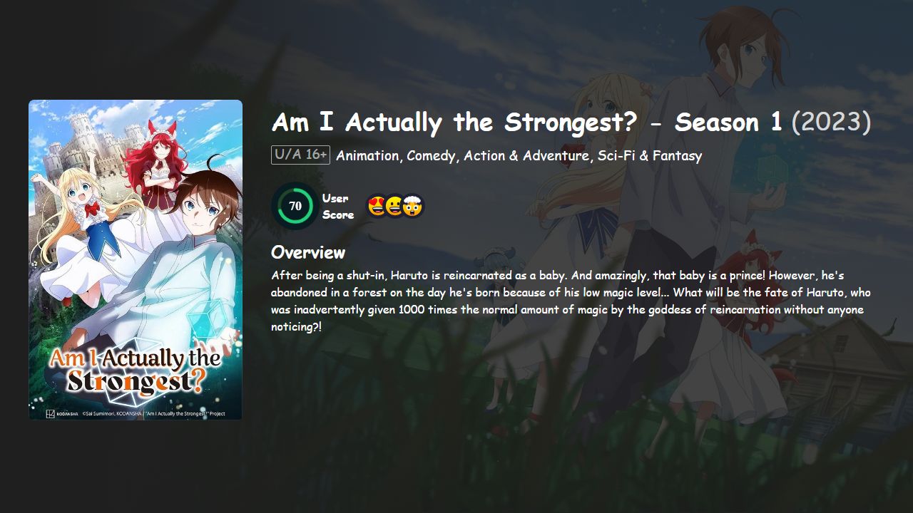 Am I Actually the Strongest? Season 1 Hindi-English-Japanese Dubbed