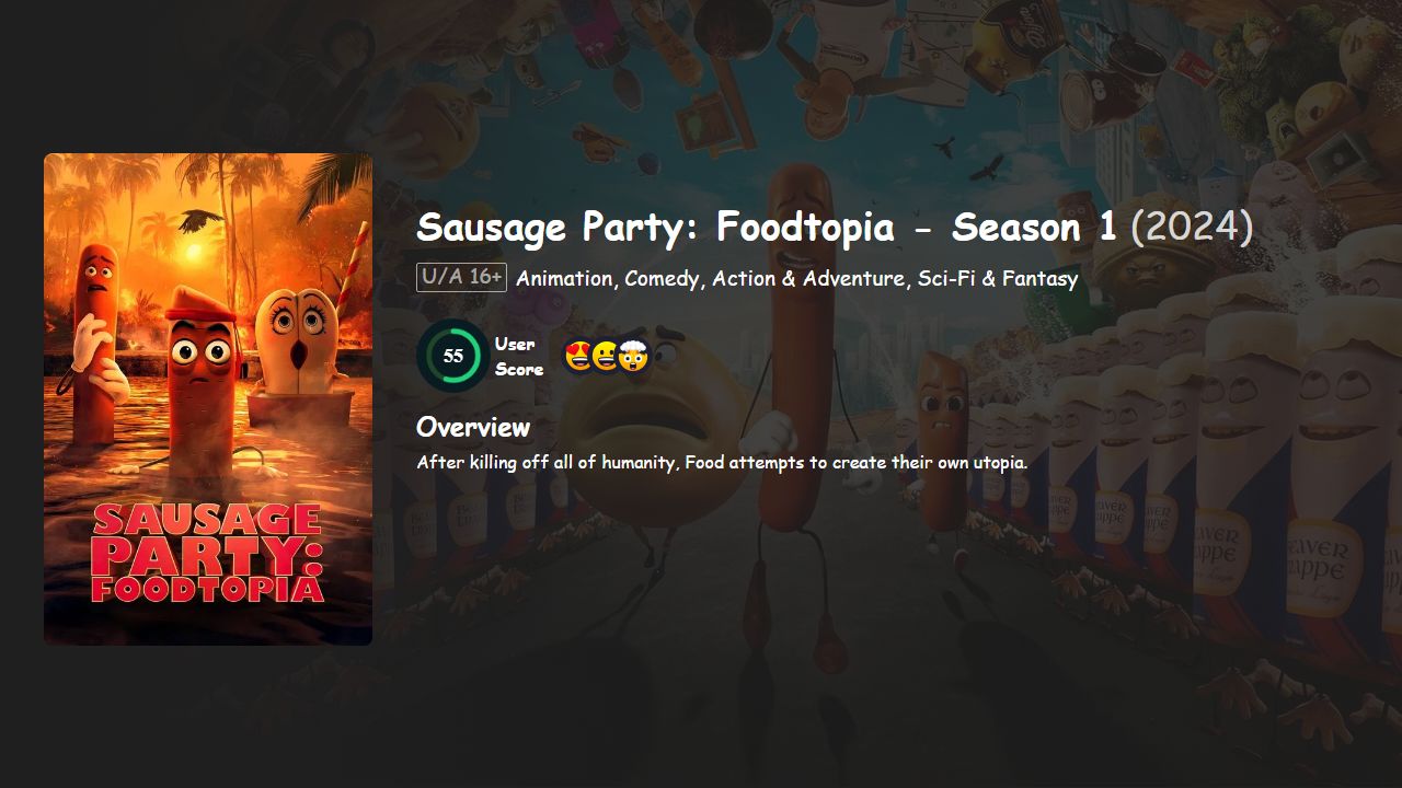 Sausage Party: Foodtopia Season 1 Hindi-Telugu-Tamil-Kannada-Malayalam-English Dubbed
