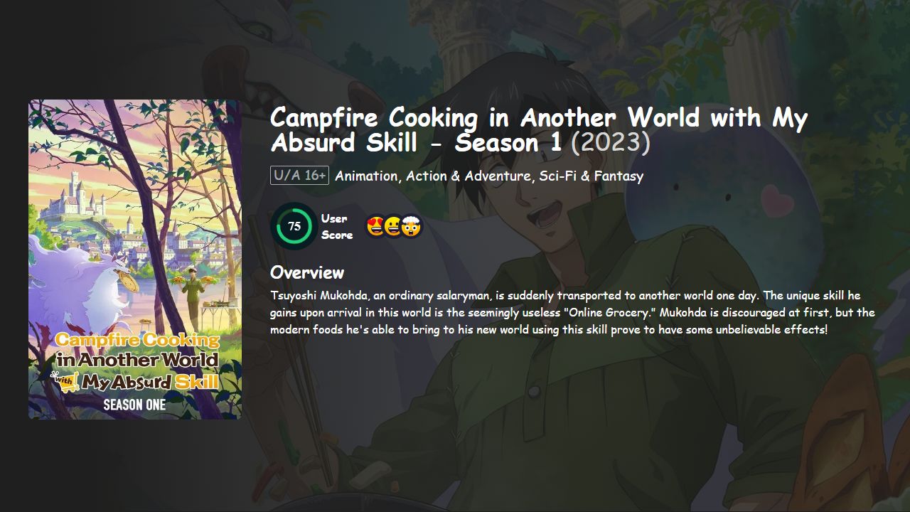 Campfire Cooking in Another World with My Absurd Skill Season 1 Hindi-English-Japanese Dubbed